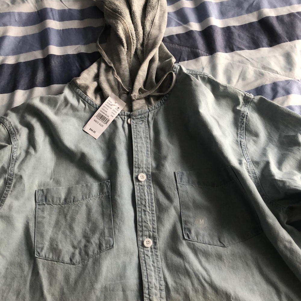 Jean jacket with hood